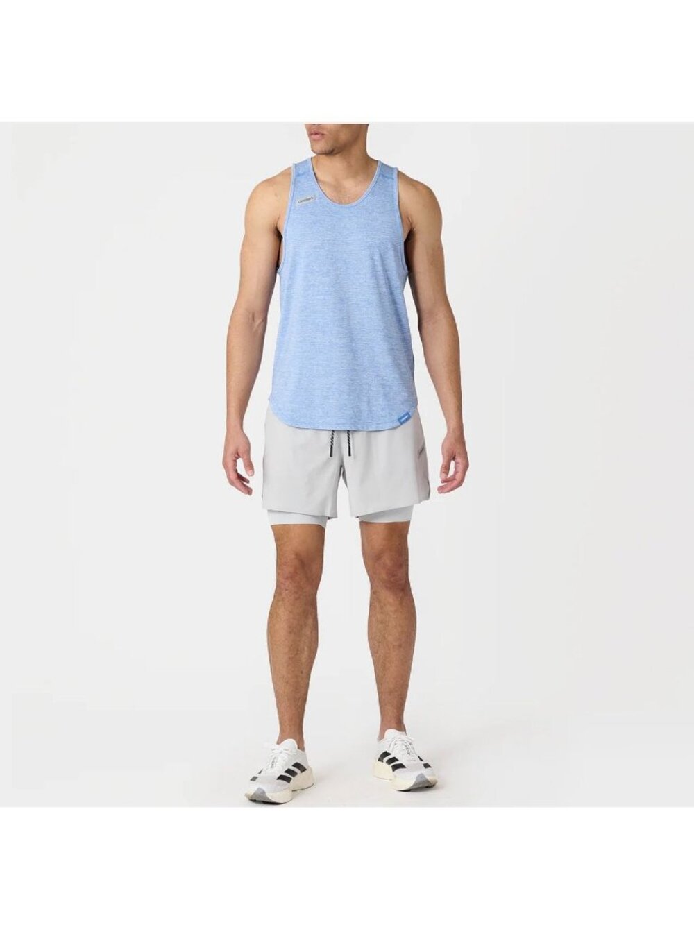Legends Mens White Lightweight Performance Tank Top S Polyester Spandex